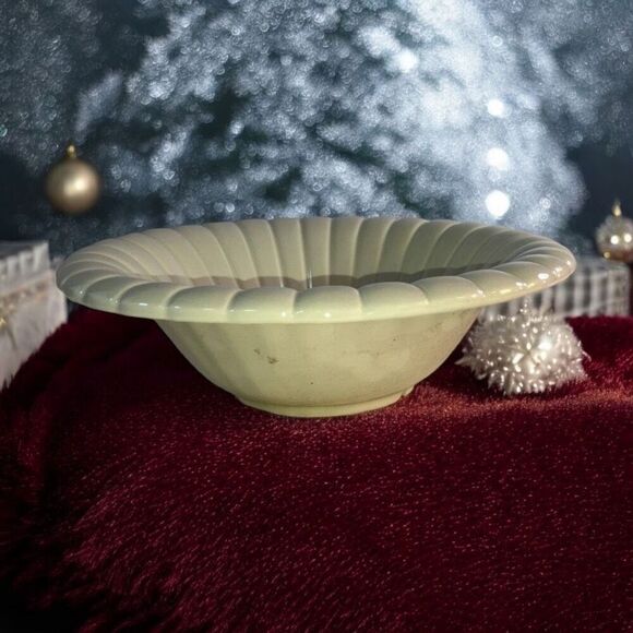 Vintage Haeger USA 3230 Cream Ribbed Bowl Basin Excellent condition - Picture 3 of 6